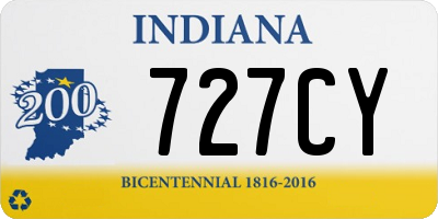 IN license plate 727CY