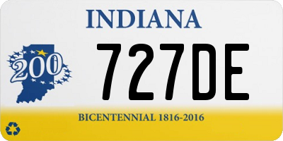 IN license plate 727DE