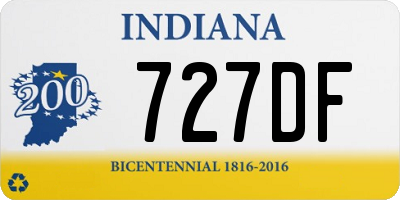 IN license plate 727DF