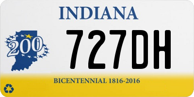 IN license plate 727DH