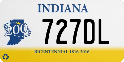 IN license plate 727DL