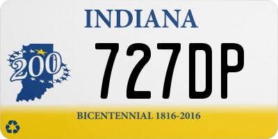 IN license plate 727DP