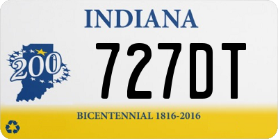 IN license plate 727DT