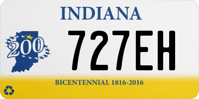 IN license plate 727EH