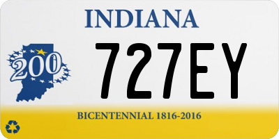 IN license plate 727EY