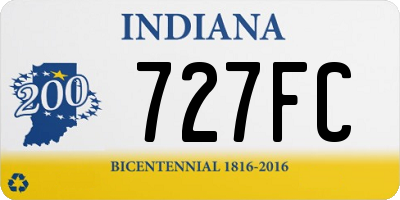 IN license plate 727FC