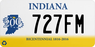 IN license plate 727FM