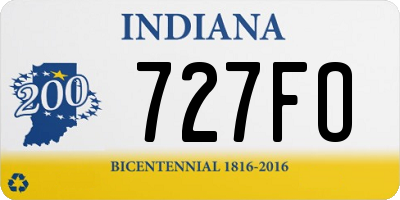 IN license plate 727FO