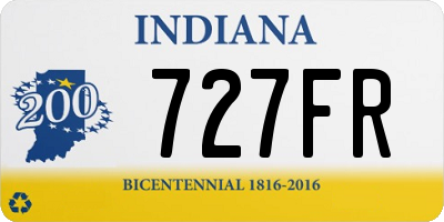 IN license plate 727FR