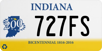 IN license plate 727FS