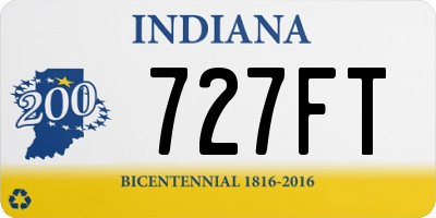 IN license plate 727FT