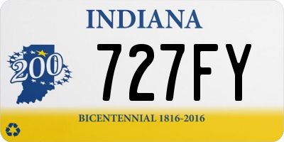 IN license plate 727FY