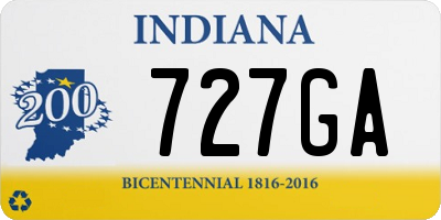 IN license plate 727GA
