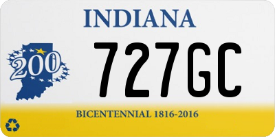 IN license plate 727GC