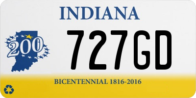 IN license plate 727GD