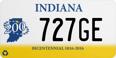 IN license plate 727GE