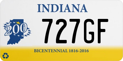 IN license plate 727GF