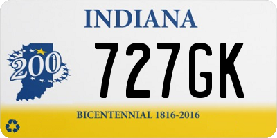 IN license plate 727GK