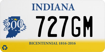 IN license plate 727GM