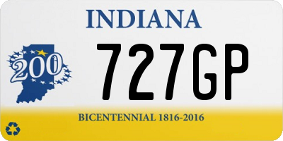 IN license plate 727GP