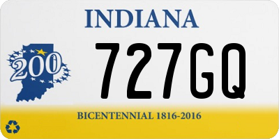 IN license plate 727GQ