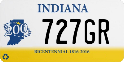 IN license plate 727GR