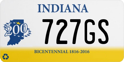 IN license plate 727GS
