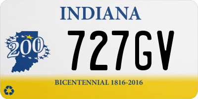 IN license plate 727GV