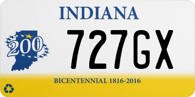 IN license plate 727GX