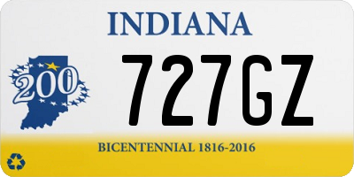 IN license plate 727GZ