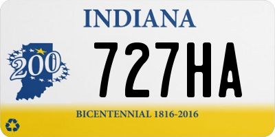 IN license plate 727HA