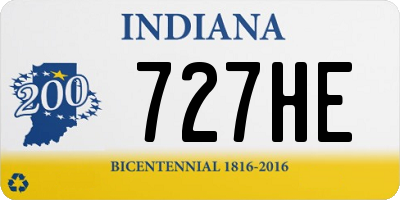 IN license plate 727HE