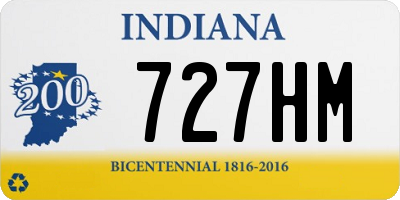 IN license plate 727HM