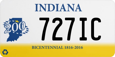 IN license plate 727IC