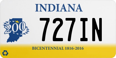IN license plate 727IN