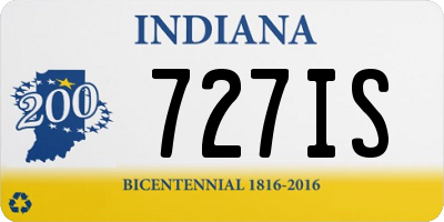 IN license plate 727IS