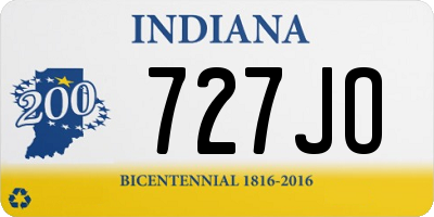 IN license plate 727JO