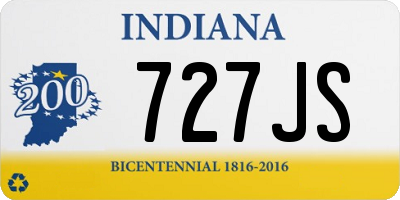 IN license plate 727JS