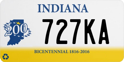 IN license plate 727KA