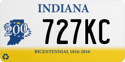 IN license plate 727KC