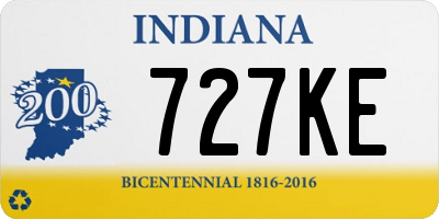 IN license plate 727KE