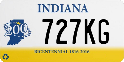 IN license plate 727KG