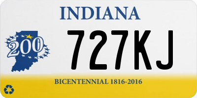 IN license plate 727KJ