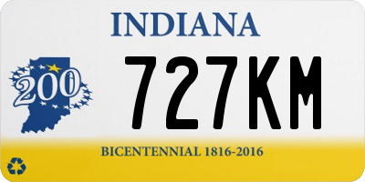 IN license plate 727KM