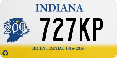 IN license plate 727KP