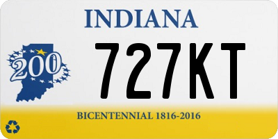 IN license plate 727KT