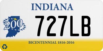 IN license plate 727LB