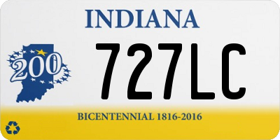 IN license plate 727LC