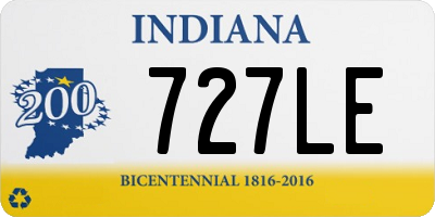 IN license plate 727LE