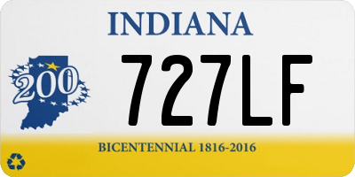 IN license plate 727LF